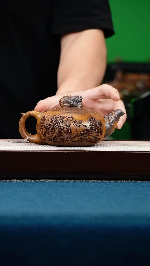 茶壶紫砂龙骨金砂天官赐福