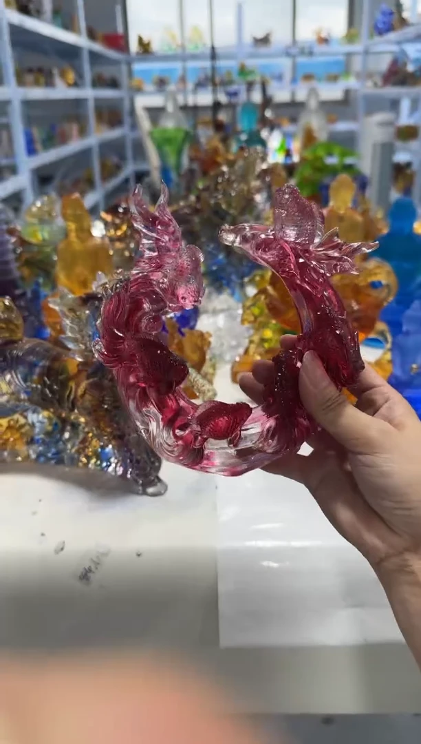 手工艺品琉璃花***7g59 力争上游 微瑕作品  不退不换  介意勿拍