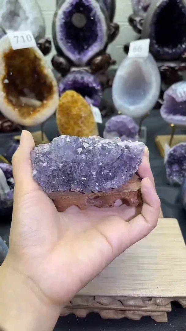 未镶嵌大型摆件（非配饰）紫晶67号晶花