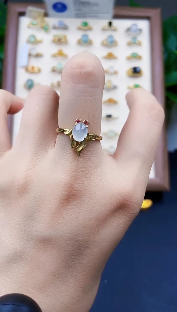 银S925镶嵌戒指翡翠12