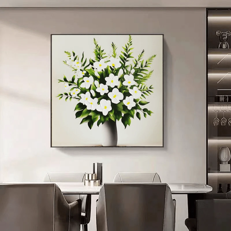 小清新︱缤纷生活轻奢简约高级感手工装饰画餐厅客厅花卉挂画