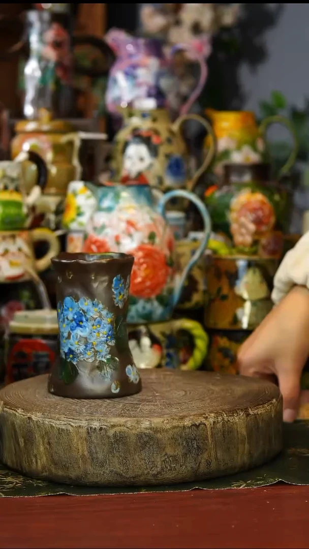 陶瓷223景德镇手工手绘釉下彩