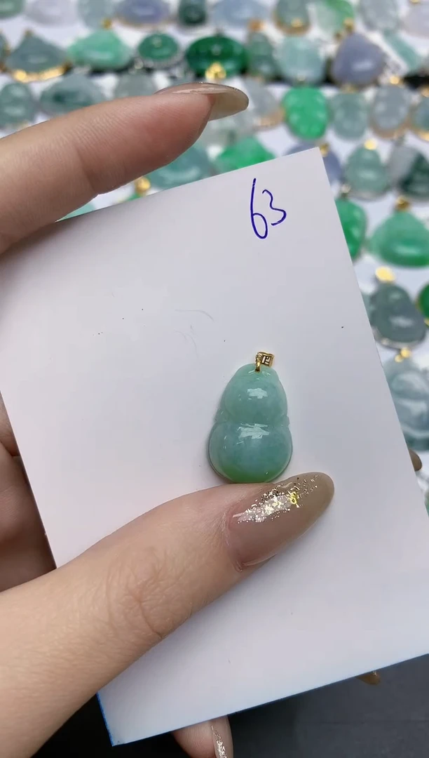 【闪购商品】翡翠颈饰18K金镶嵌天然缅甸翡翠A货