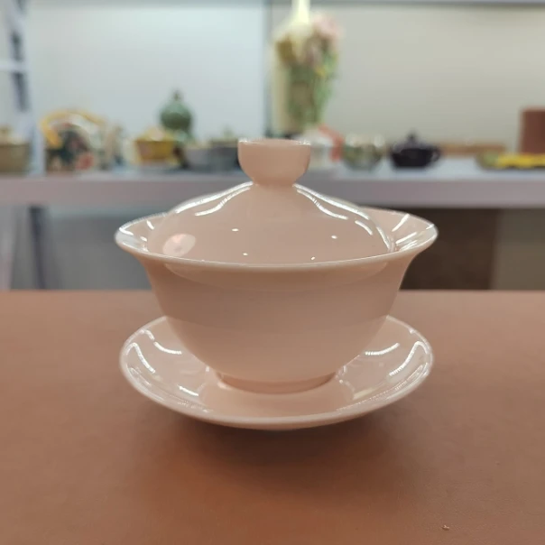 SK017 粉汝三才盖碗