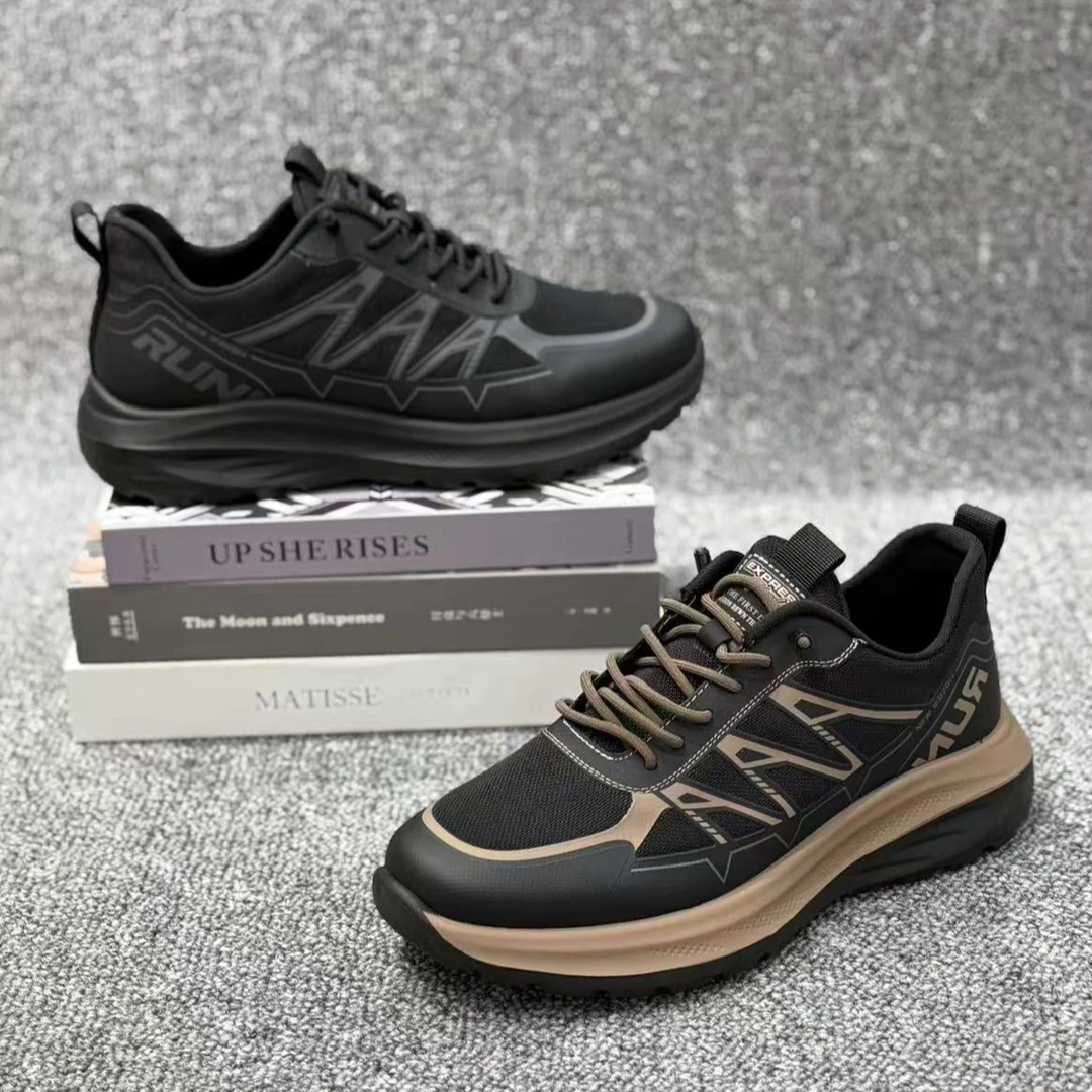 2025年秋季新款男士休闲鞋厚底防滑耐磨一脚蹬懒人鞋舒适轻奢软底