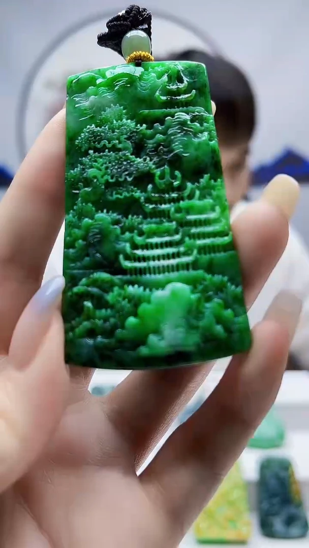 未镶嵌定制翡翠毛货-挂件100