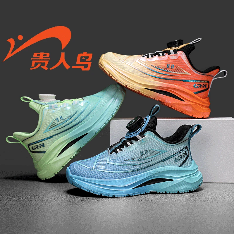 贵人鸟童鞋2024秋季新款防滑厚底软底休闲百搭运动鞋GRN2F116A-BL