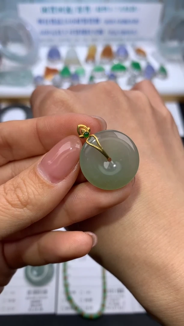 【闪购商品】定制翡翠18K金镶嵌模式推广期24小时鉴赏期