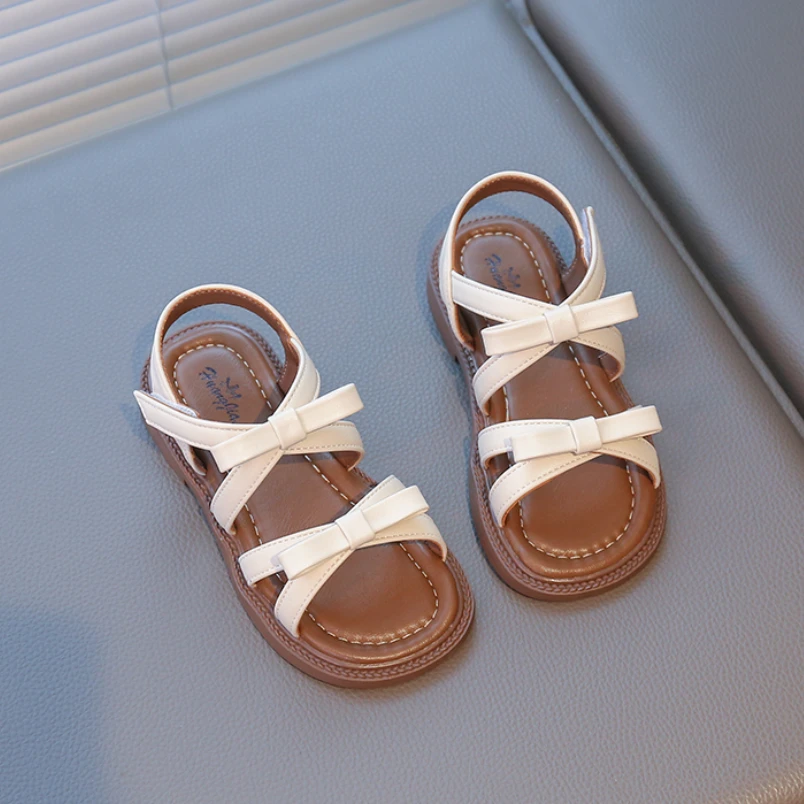 ABC女童鞋2025夏季新款儿童凉鞋女宝休闲沙滩鞋中大童软底罗马鞋
