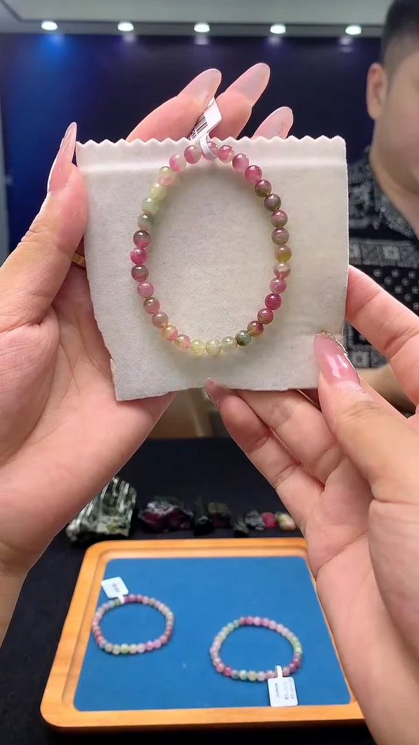 手链未镶嵌碧玺S级西瓜碧玺单圈5D（多样性发一）