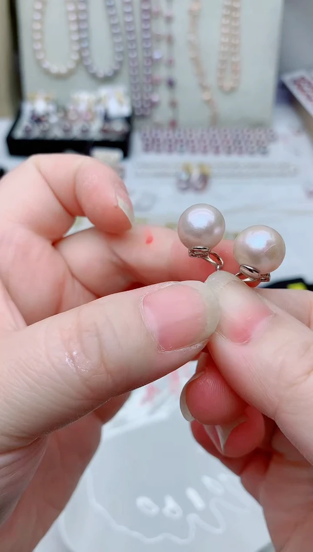 未镶嵌耳饰淡水珍珠多样性发其一【非无瑕】