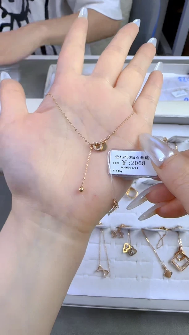 套链钻石18K金镶嵌165500