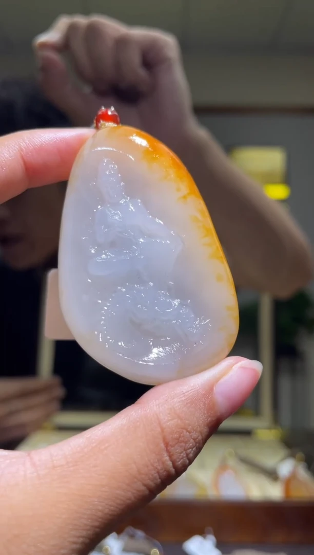 未镶嵌和田玉挂件用**康观音