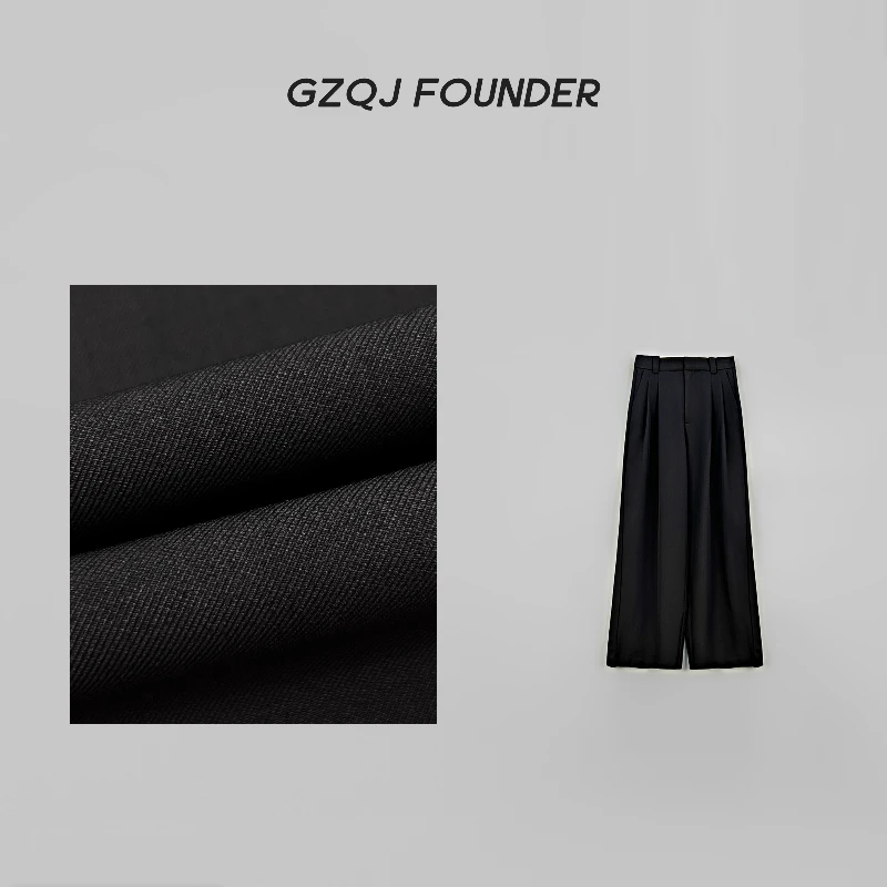 GZQJ【注入灵魂】设计感气质时尚高腰百搭休闲阔腿西裤 34003
