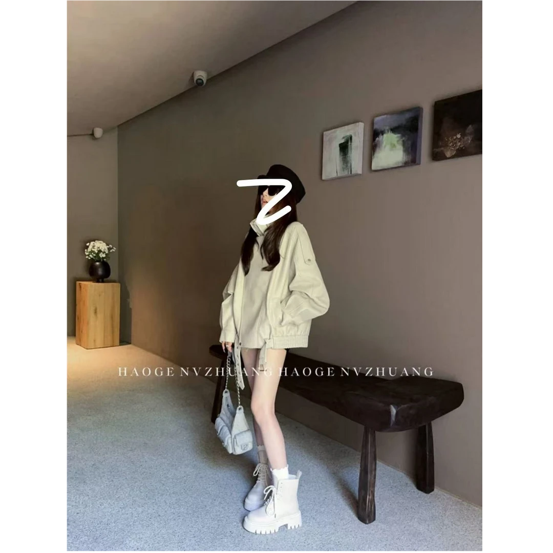 克什米尔~皮衣外套预短款秋季设计感小众气质