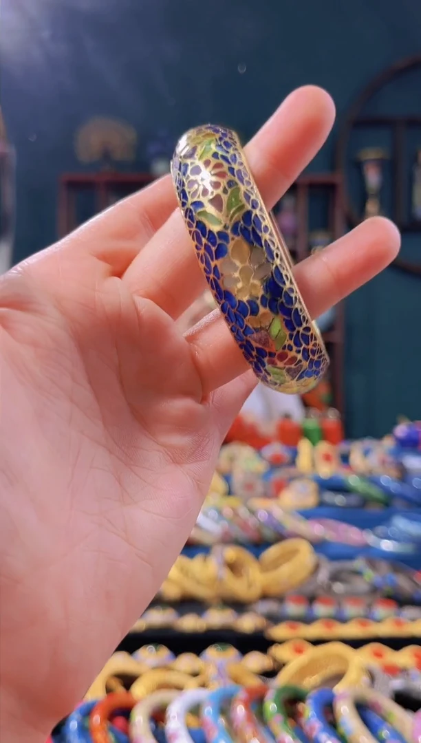 【闪购商品】脱胎手镯宝蓝色圈口59-63