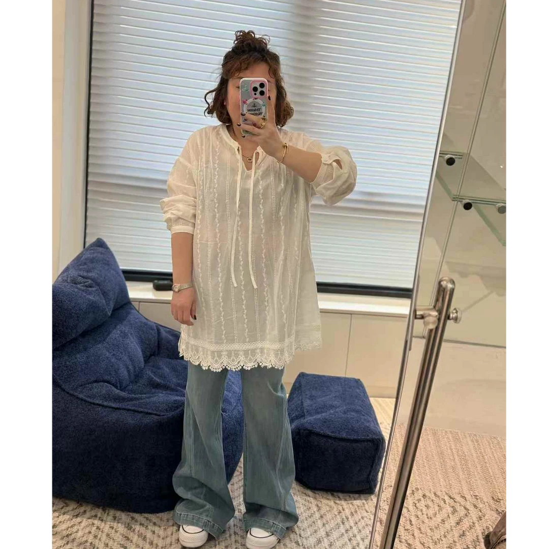 MEET  春季定制版牛仔喇叭裤