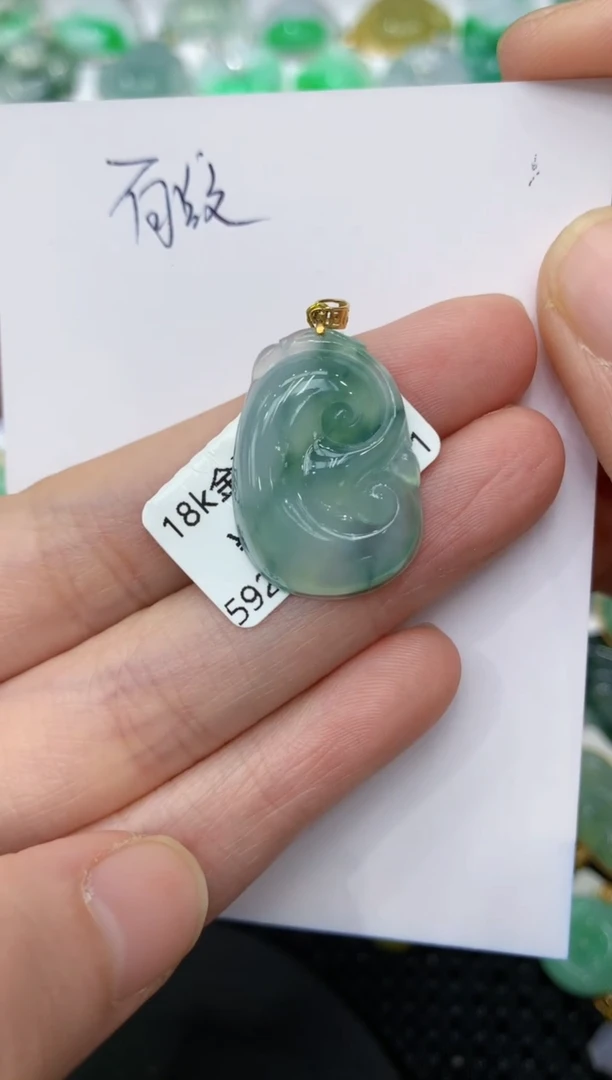 【闪购商品】翡翠颈饰18K金镶嵌11111111