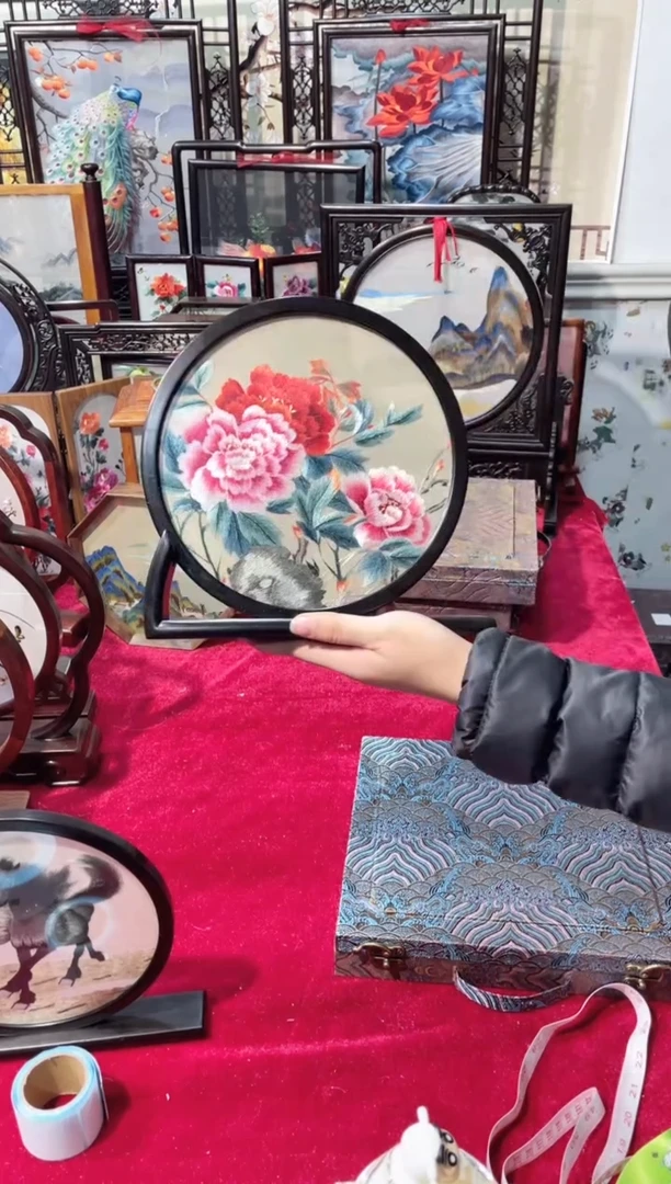 织绣精品苏绣手工刺绣，成品摆件40