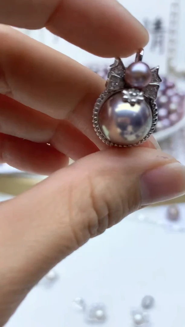 【闪购商品】淡水珍珠吊坠(不含链)银S925镶嵌1