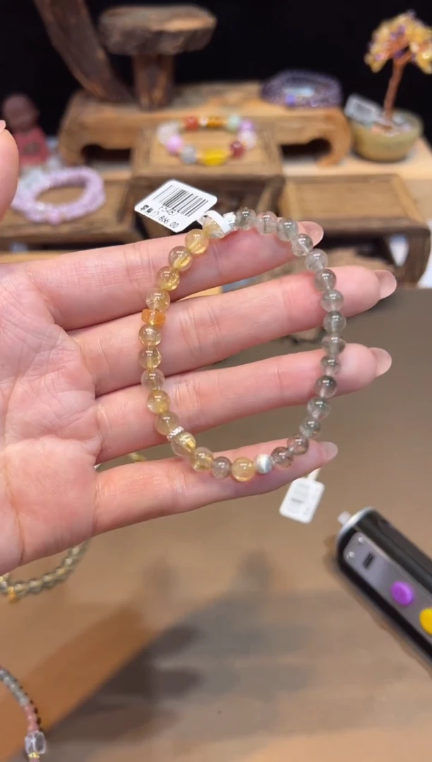 水晶手链银S925镶嵌手饰@@F5487