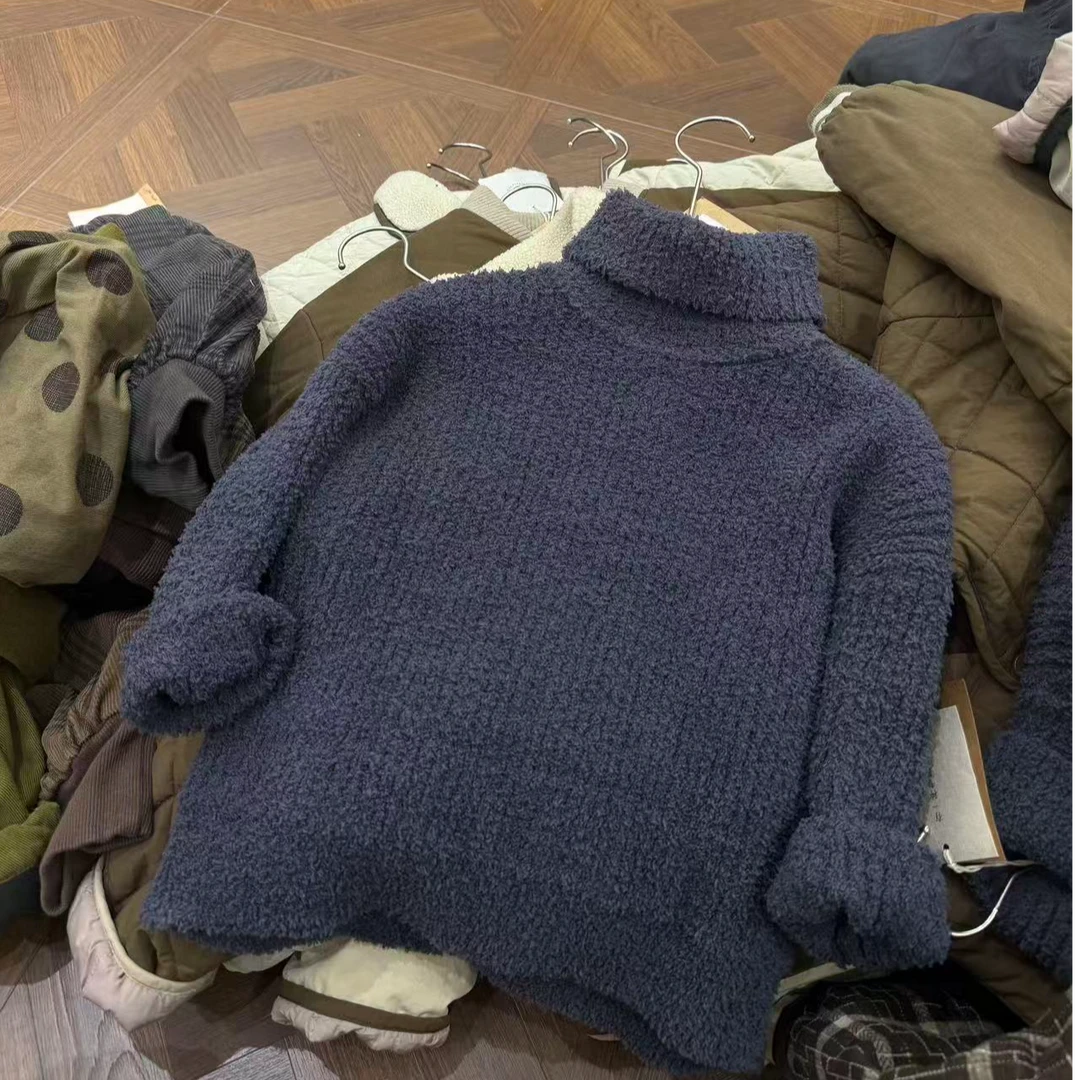 【歪歪妞童装】23359儿童复古森系加厚保暖高领打底衫