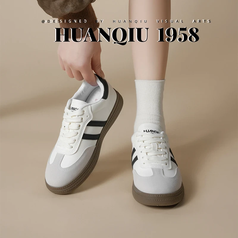 环球经典德训鞋情侣款2025新款休闲百搭板鞋厚底阿甘鞋休闲鞋