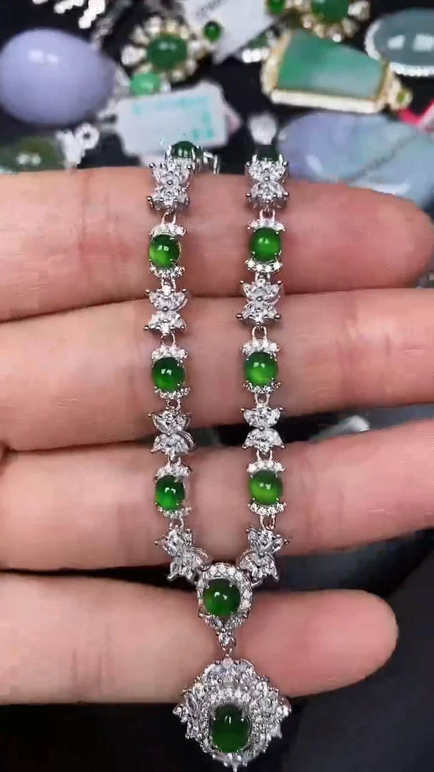 银S925镶嵌戒指翡翠3730