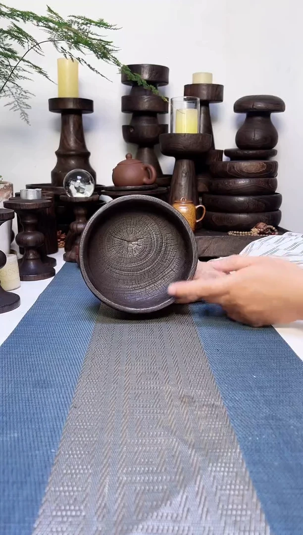香樟木侘寂风碳化木器