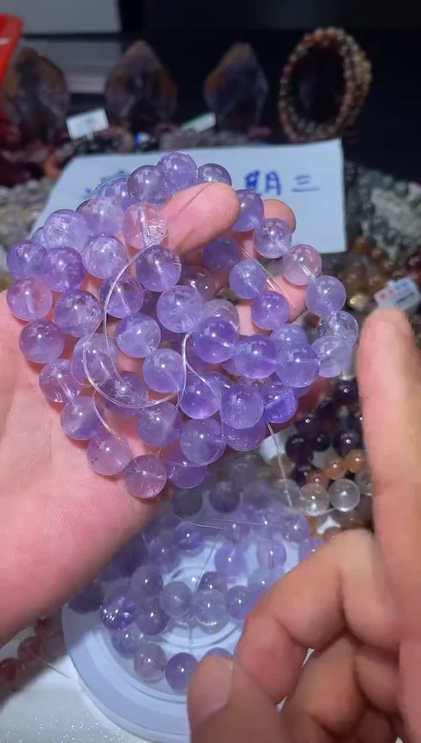 水晶手串未镶嵌L7-12mm紫水晶单圈-多样性发其一