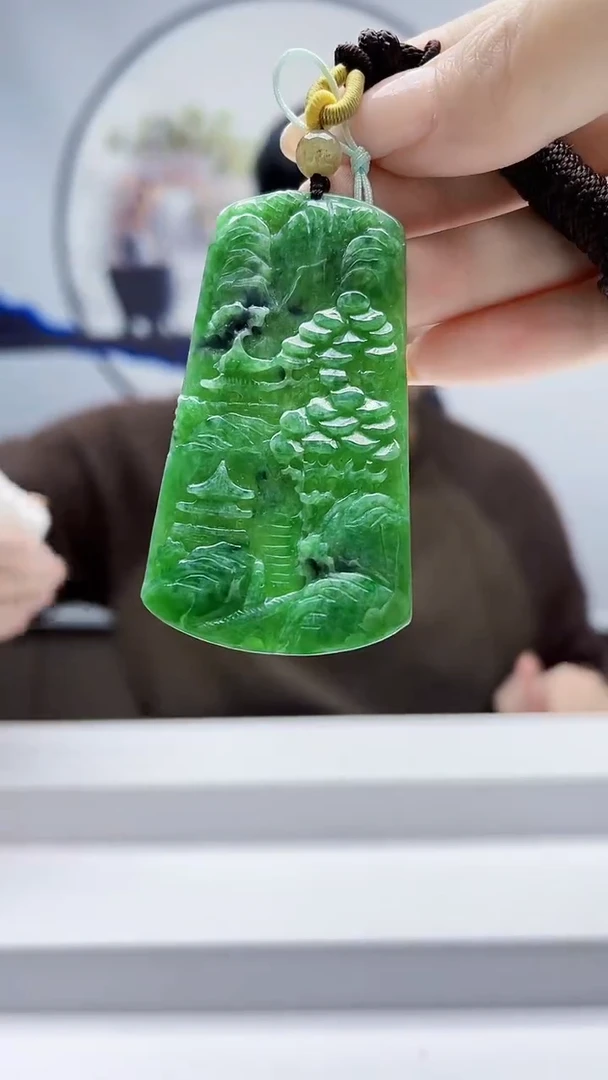 未镶嵌定制翡翠毛货挂件35