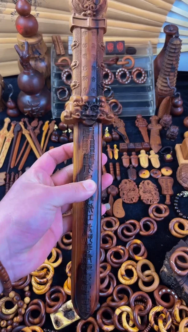 【闪购商品】木桃木景镇剑40公分一物一拍