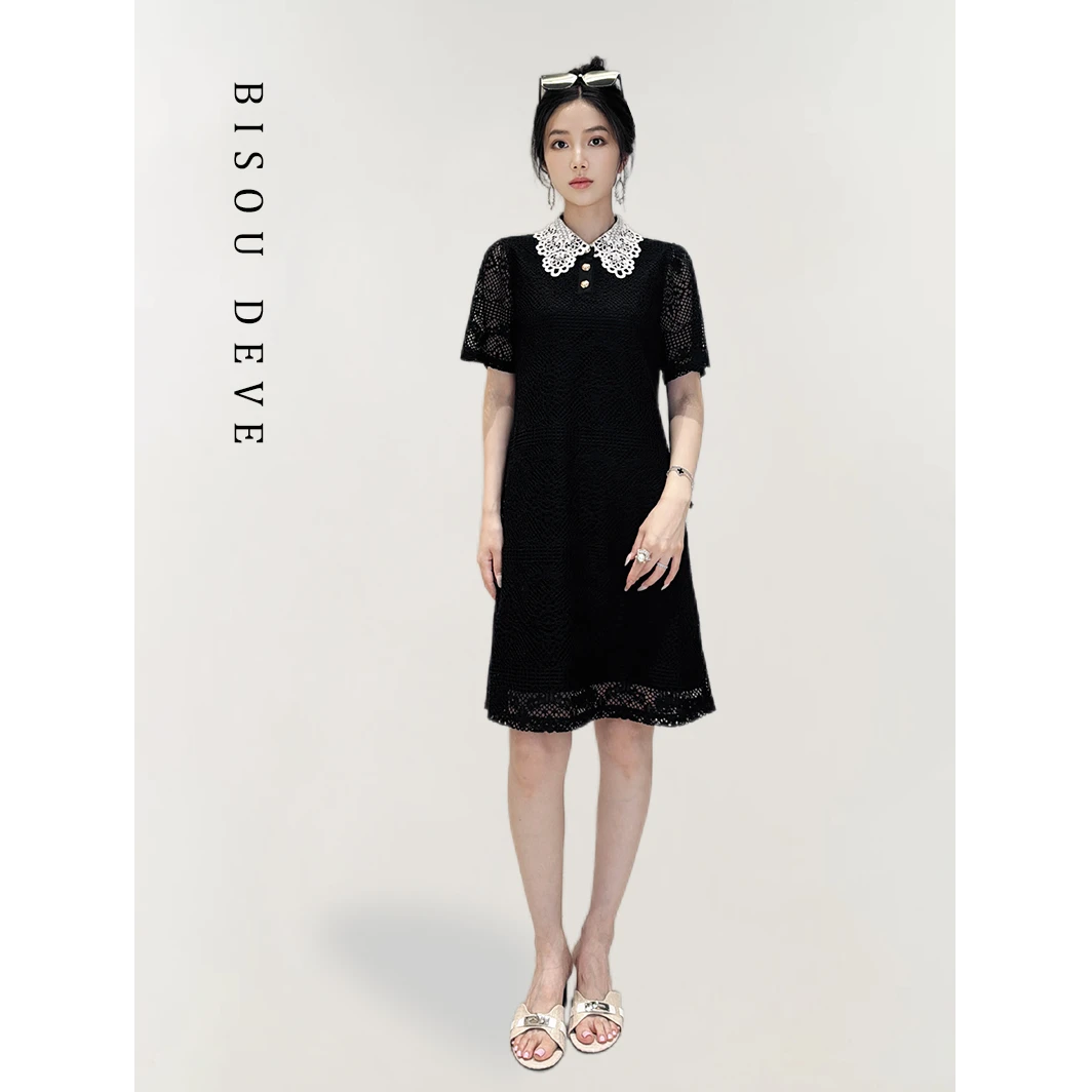 【商场同款】法式黑蕾连衣裙MA07138450