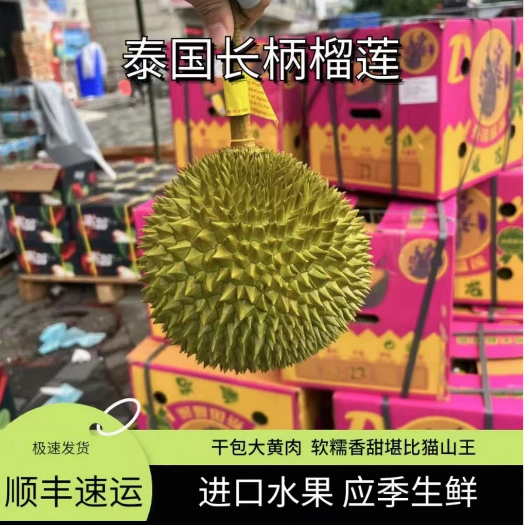 （宣）整箱14-15斤泰国长柄猫山王榴莲新鲜榴莲鲜果榴莲双A级顺丰包邮次日达核小长柄猫山王长柄猫山王泰国东部
