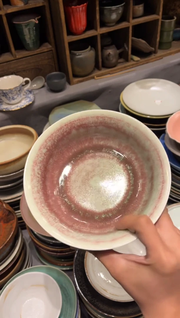 【闪购商品】瓷片840  桐花釉反边盘1个