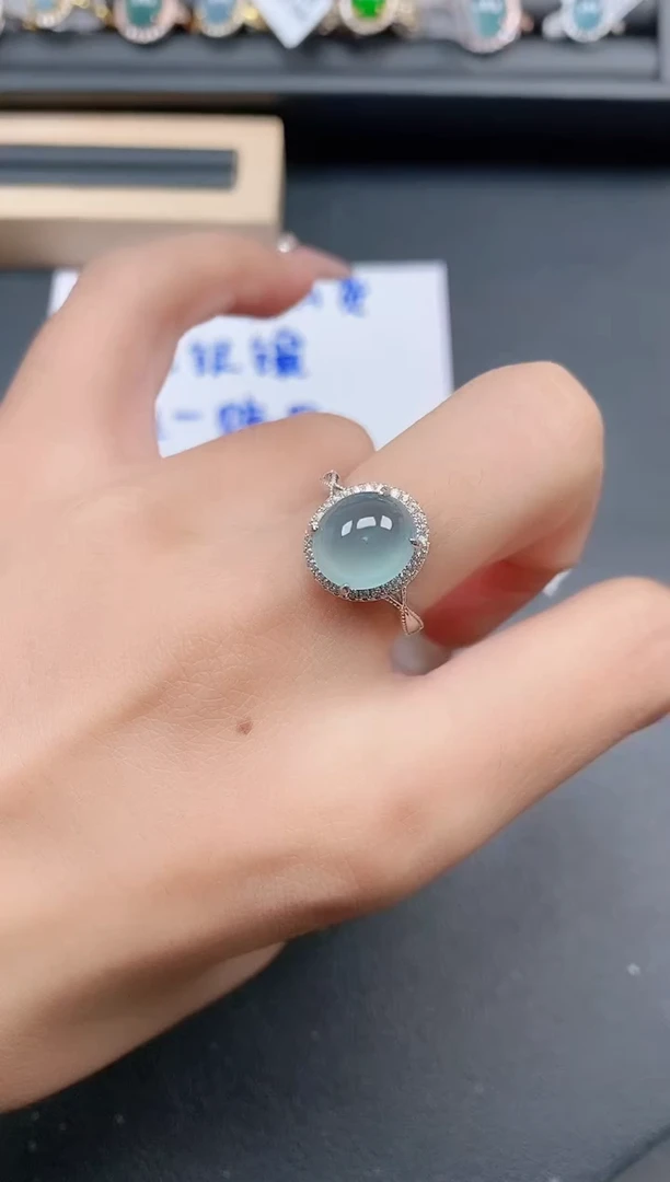 银S925镶嵌戒指翡翠1111