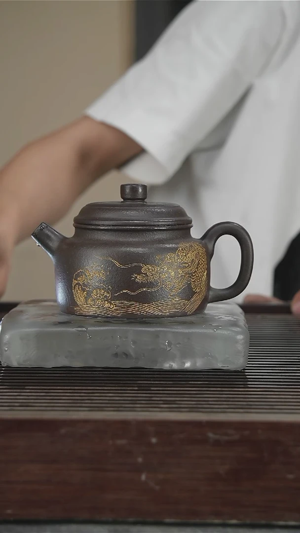 茶壶紫砂原矿紫砂壶300CC134号带证