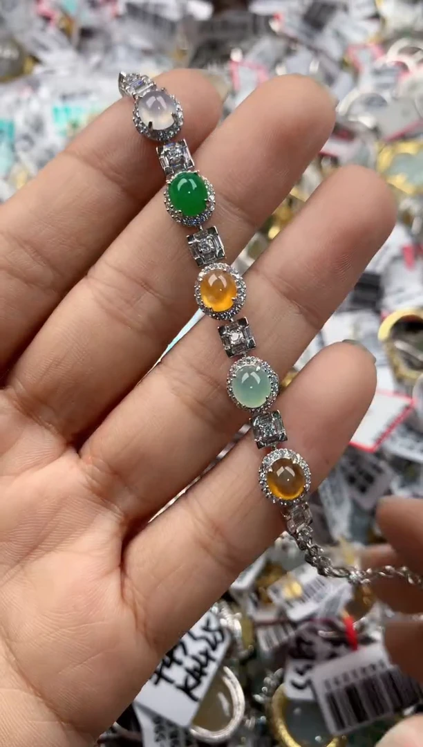 银S925镶嵌戒指翡翠888----7
