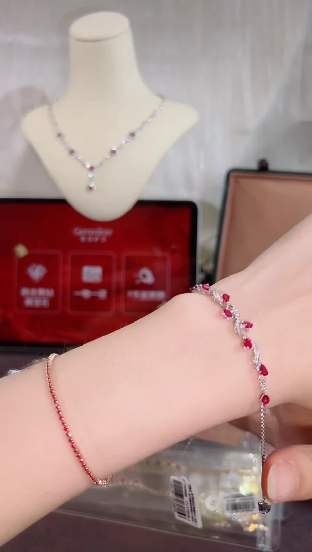 手链18K金镶嵌红宝石BB4844-A#-W#54