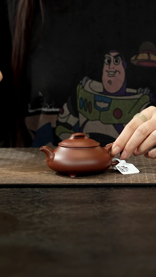 茶壶紫砂底槽青简瓢150cc