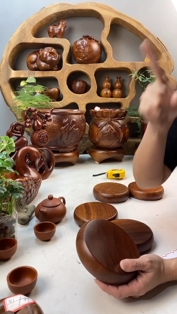 香樟木A6小壶承/尺寸12*3
