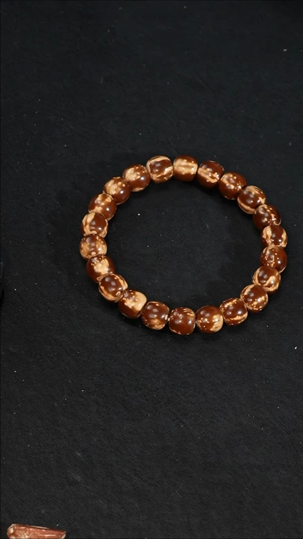 手串紫金鼠精工熊猫花皮老型单圈10+mm