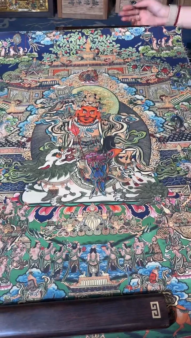 卷轴画龙妹的唐卡tk16