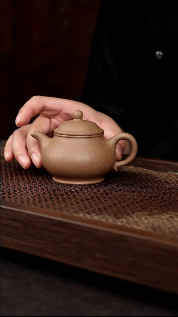 茶壶紫砂芝麻绿潘壶