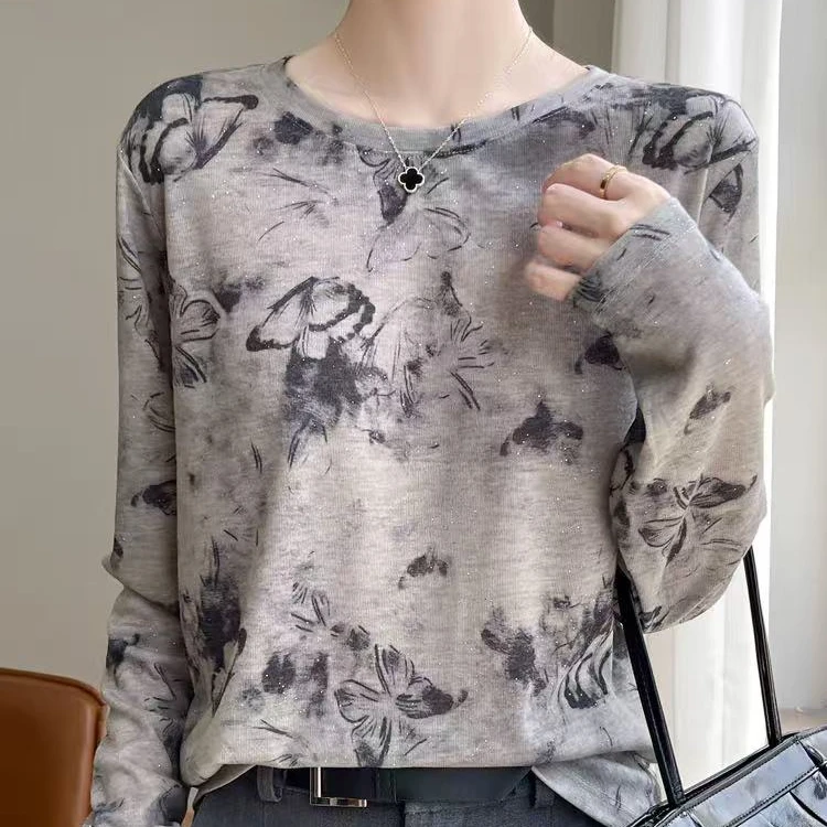 【唯衣魅】2025春款复古花薄款打底外穿