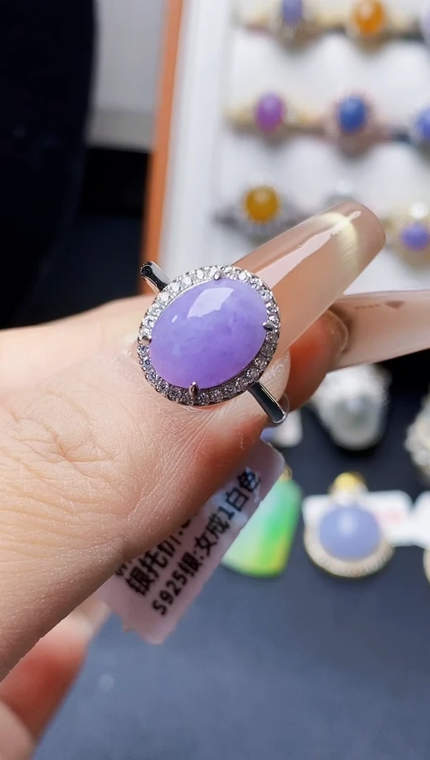 银S925镶嵌戒指翡翠1096