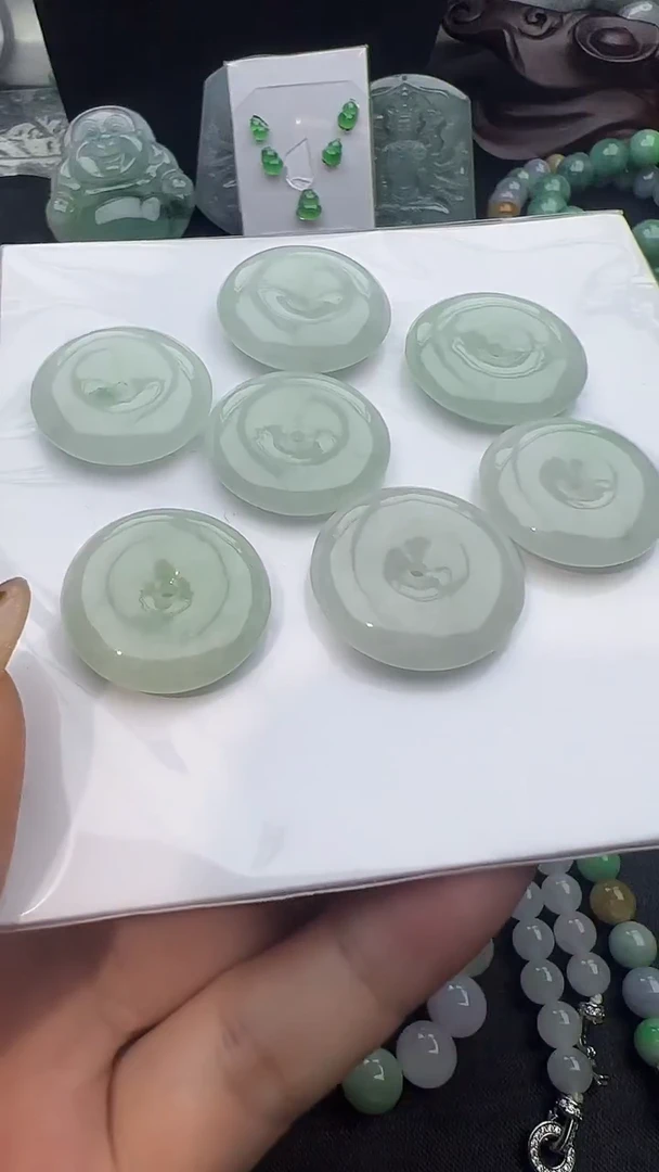 颈饰未镶嵌翡翠平安扣多样性发货