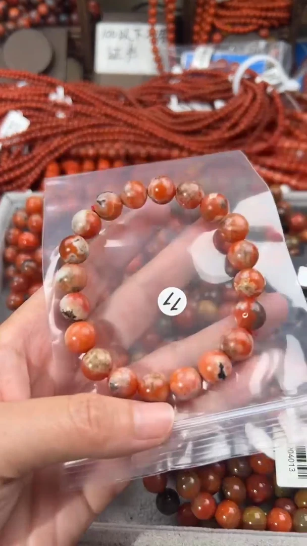 南红玛瑙手串未镶嵌10+