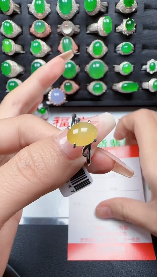 【闪购商品】翡翠戒指银S925镶嵌3751