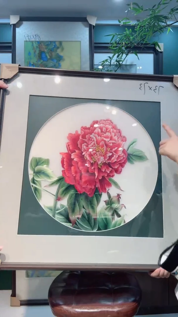 横款非遗苏绣手工刺绣装饰画